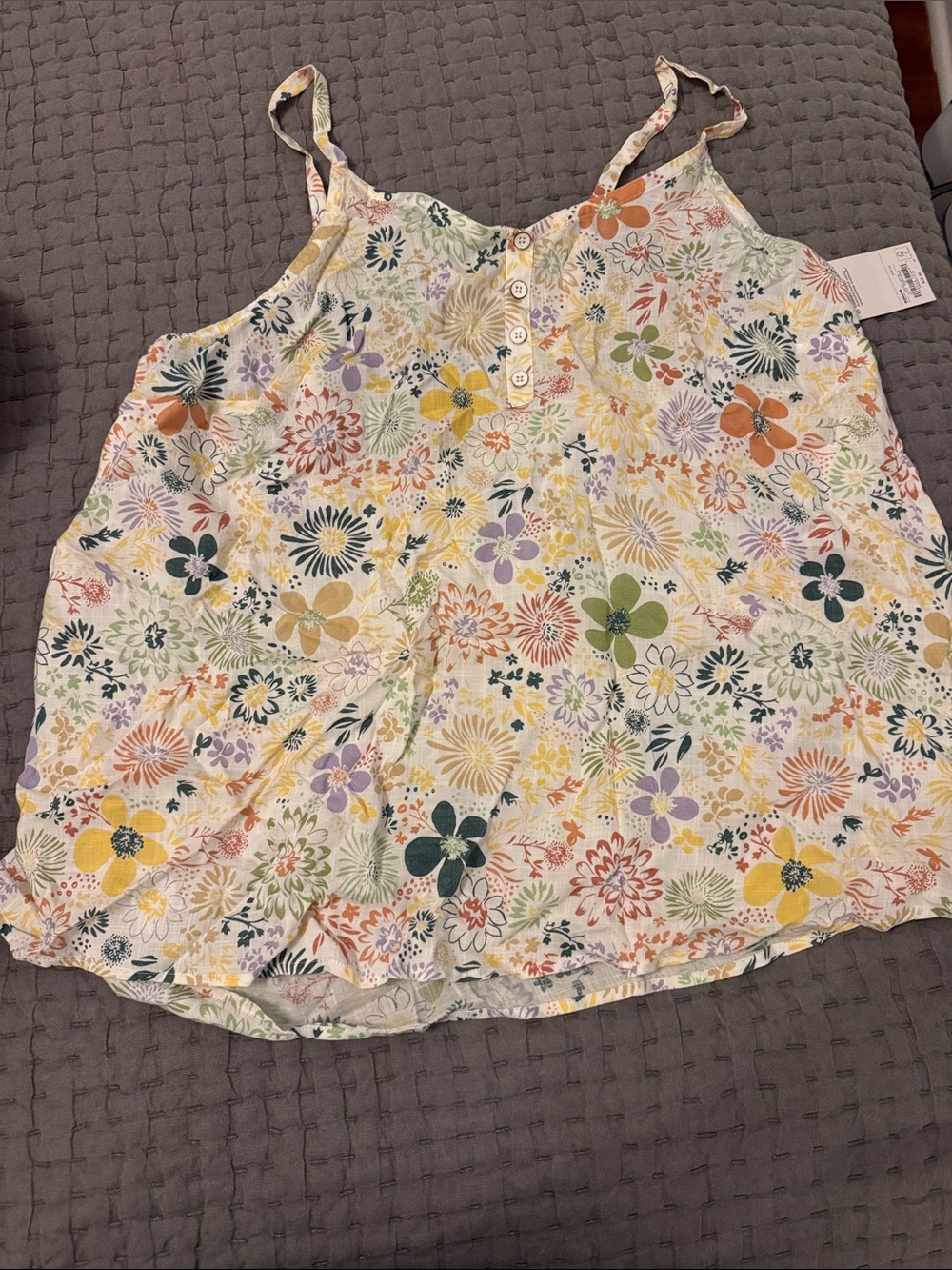 Sonoma Multicolor Floral Button-Front Camisole